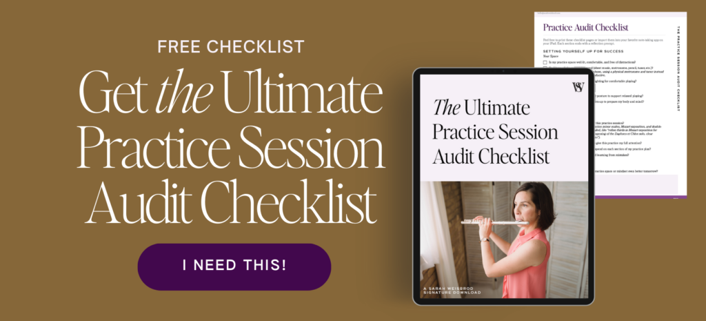 FREE Checklist: The Ultimate Practice Session Audit Checklist. Click to download.